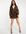 – Bedrucktes Minikleid aus Chiffon mit mehrfarbigem Wirbelmuster