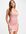 – Drapiertes Bodycon-Kleid aus Netzstoff in Rosa mit Bügeln und Satindetails