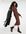 – Langärmliges, rückenfreies Bodycon-Midaxikleid aus Strick in Schokoladenbraun