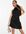 – Satin-Kleid in Schwarz mit Rückendetail