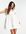 – Latz-Jeanskleid mit Rüschenärmeln in Weiß