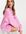 – „2000s Luxe“ – Velourskleid in Rosa mit Kapuze und Strass-Logo