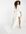 – Bridal – Kurzes Brautkleid in Elfenbein mit Puffärmeln und Schleppe-Weiß
