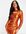 – Exklusives, langärmliges Minikleid mit Paillettenbesatz und Zierausschnitten in Orange