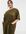 ASOS DESIGN Curve – Oversize-T-Shirt-Kleid in Wildleder-Optik mit Taschendetail in Khaki-Grün