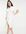 – Elfenbeinfarbenes Midi-Wickelkleid im Kimono-Stil-Weiß