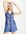 – Mini-Jeanskleid in Blau mit kontrastierendem Besatz