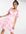 – Babydoll-Minikleid mit übergroßem Karomuster in Rosa-Mehrfarbig