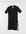 – T-Shirtkleid in Schwarz mit Dreiblatt-Logo in 3D