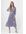 Paarse maxi jurk met bloemenprint