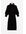 Zwarte wollen jurk met col en ceintuur