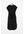 Zwarte midi doorknoop jurk met strikceintuur