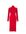 Gebreide jurk met lange mouw en col rood