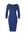 Gebreide jurk kobaltblauw met lurex streep