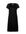 Fijngebreide jersey jurk met contrastbies zwart