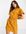 Swoosh half zip dress in desert ochre-Yellow