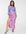 Gathered midaxi dress in contrast bright spot mix-Multi