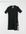 3D trefoil logo t-shirt dress in black