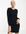 Ribbed knitted bodycon dress in black