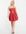 Exclusive corset glitter mini dress in red