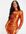 Exclusive long sleeve cut out sequin mini dress in orange