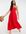 Tierred maxi poplin dress in red