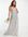Bridesmaid maxi bandeau wedding dress in all over 3D soft grey sequins