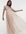 Bridesmaid v neck maxi tulle dress with tonal delicate sequins in taupe blush-Brown