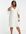 Delicate sequin wrap midi pencil dress in ecru-White