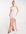 One shoulder drape high low maxi dress in blush-Pink