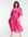 ASOS DESIGN Curve twist front pleated midi skater dress in dobby in hot pink