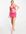 Strappy front cut out ribbed mini dress in pink