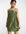 Square neck sequin mini slip dress in green