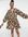 Casual cotton poplin wrap front mini smock dress in animal print-Multi