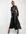 Lace and satin fishtail prom two piece in black