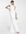 Bridal one shoulder fishtail maxi dress in ivory-White