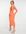 Collar midi dress with open back in orange