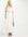 Puff sleeve tiered maxi dress with tie back in cream-White
