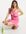 One shoulder frill hem mini dress in pink