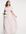 Bridesmaid drape shoulder asymmetric maxi dress in mink-Pink
