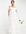 Bridal bardot corset overlay tiered maxi dress in ivory-White