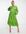 Satin midi smock dress in green