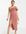 ASOS DESIGN Petite one shoulder seamed bust midi dress with high leg split in rose-Pink