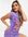 Sleeveless split hem dress with graphic in purple