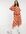 V-neck smock dress with tiered detail in orange spot print-Multi