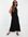 Femme knitted maxi dress with racer high neck in black