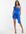 One shoulder ruffle mini dress in blue