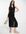 Crochet maxi halter dress in black-White