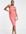 Strappy one shoulder bodycon dress in bubblegum pink