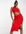 One shoulder midi dress with cut out in red